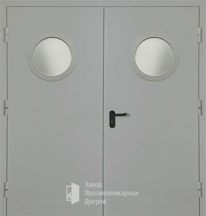Фото двери «Двупольная с круглым стеклом EI-30» в Самаре