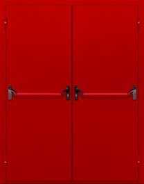 Фото двери «Двупольная глухая с антипаникой (красная)» в Самаре