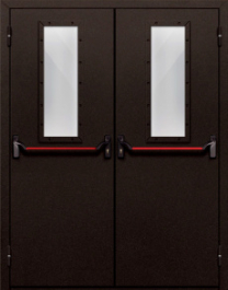 Фото двери «Двупольная со стеклом и антипаникой №610» в Самаре