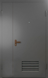 Фото двери «Техническая дверь №7 полуторная с вентиляционной решеткой» в Самаре
