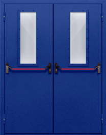 Фото двери «Двупольная со стеклом и антипаникой №63» в Самаре