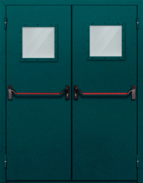 Фото двери «Двупольная со стеклом и антипаникой №56» в Самаре