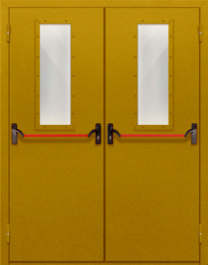 Фото двери «Двупольная со стеклом и антипаникой №65» в Самаре