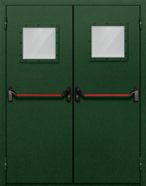 Фото двери «Двупольная со стеклом и антипаникой №59» в Самаре